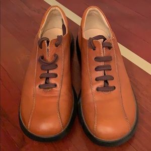 NW - Geox Mens Leather lace shoe light brown - 44